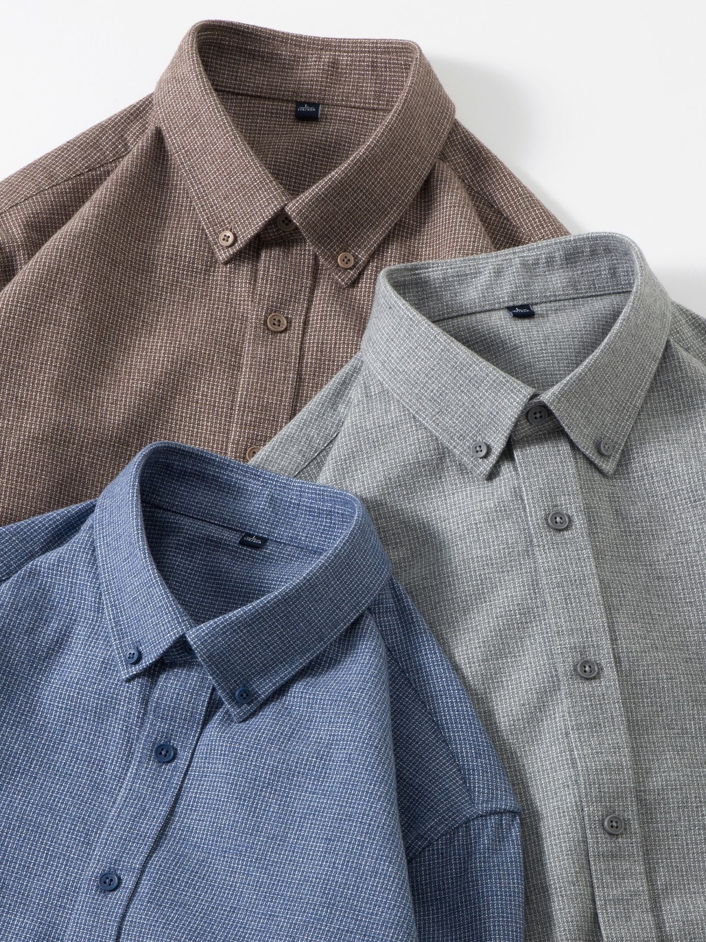 2026 physical store pure cotton brushed men's shirt inner shirt cotton shirt men's anti-wrinkle business casual men's shirt