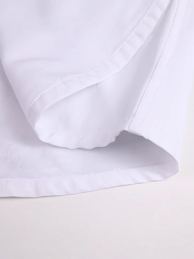 2026 new source factory cross-border blue and white porcelain shirt men's shirt inner shirt white casual men's shirt