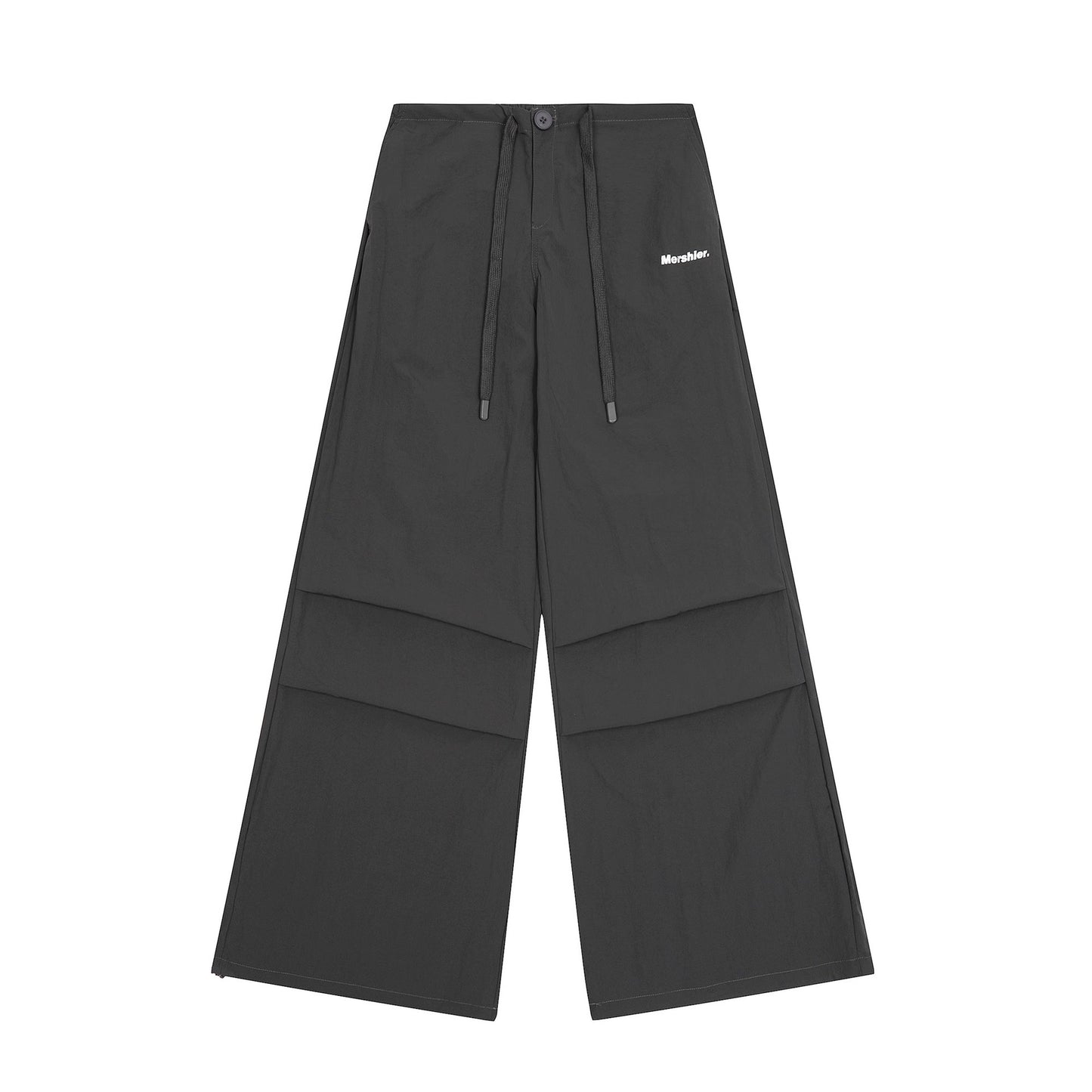 Retro drawstring pleated quick-drying paratrooper pants women's summer New loose niche drape wide leg skinny casual pants fashion