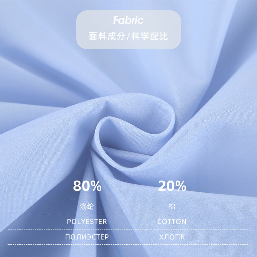 Commuter workplace blue ruffle blouse women's 2026 spring fashion workplace inner lapel women's shirt wholesale