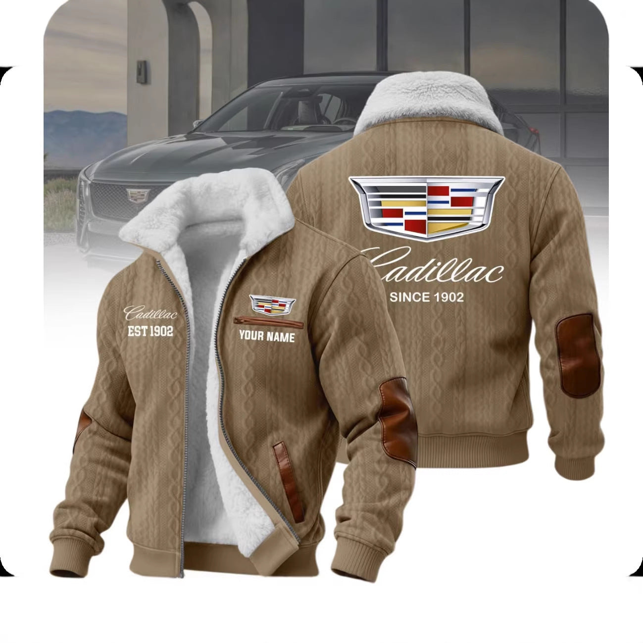 2026 foreign trade cross-border new arrival men's cotton clothes fleece jacket coat fashion Amazon independent station cotton-padded jacket