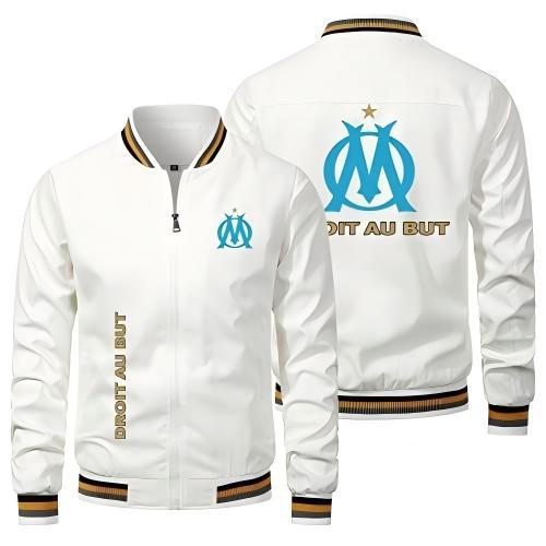 2026 spring foreign trade thin cross-border wish casual car logo jacket coat men's clothing thin section zipper white jacket