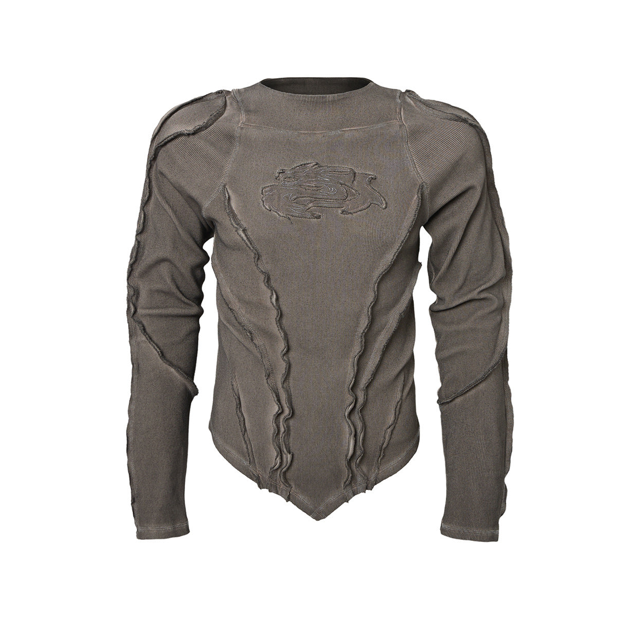 Jiayiku men's clothing 2026 new American special-shaped machine car style retro washed distressed Sports Machine personality sweater