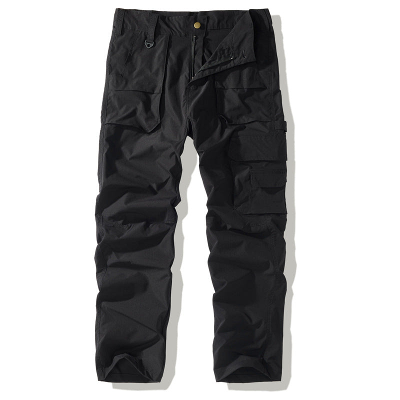 Cross-border 2026 spring new men's overalls loose casual straight-leg American fashion brand pants multi-pocket trousers for men