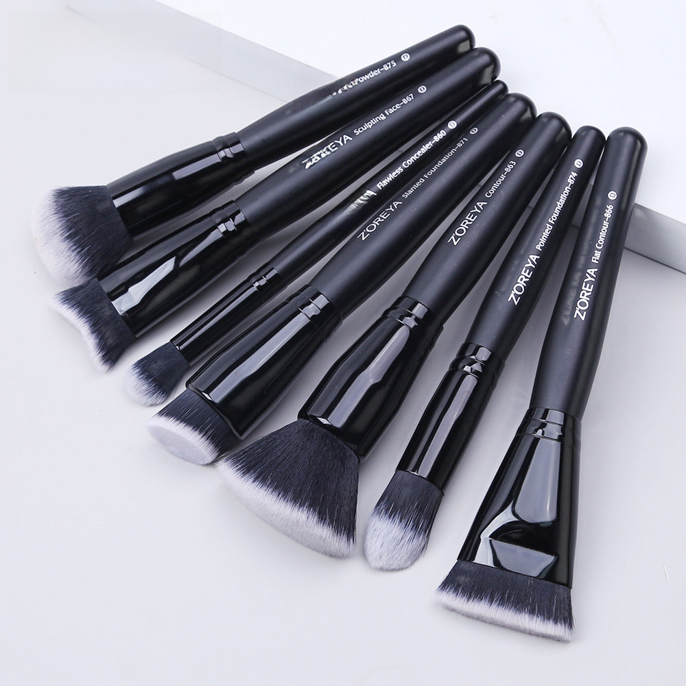 Z'oreya cross-border beauty tools black makeup brush single blush brush shaped powder foundation brush powder brush wholesale