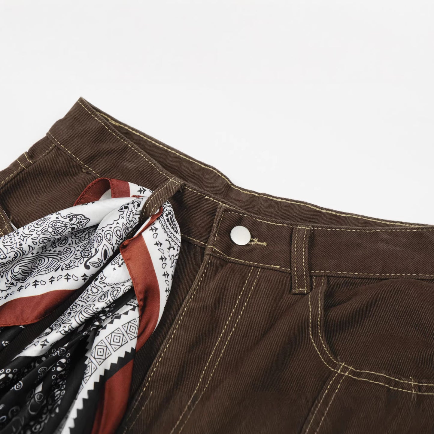 Shop Jiayiku 2026 American Machete Pants at USAve Merchandise. Vintage jeans silk scarf wide-leg style. Free shipping over $50!