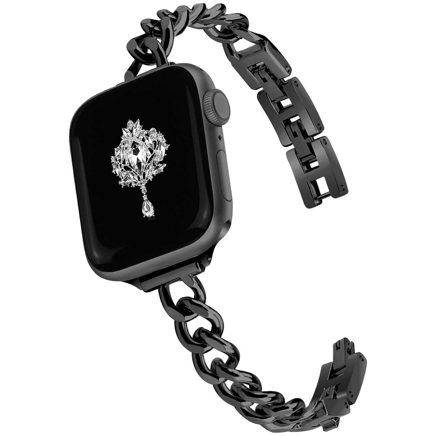 Cross-border hot single circle metal chain suitable for applewatchs9 Apple strap 10/9/8/7/6/5/4