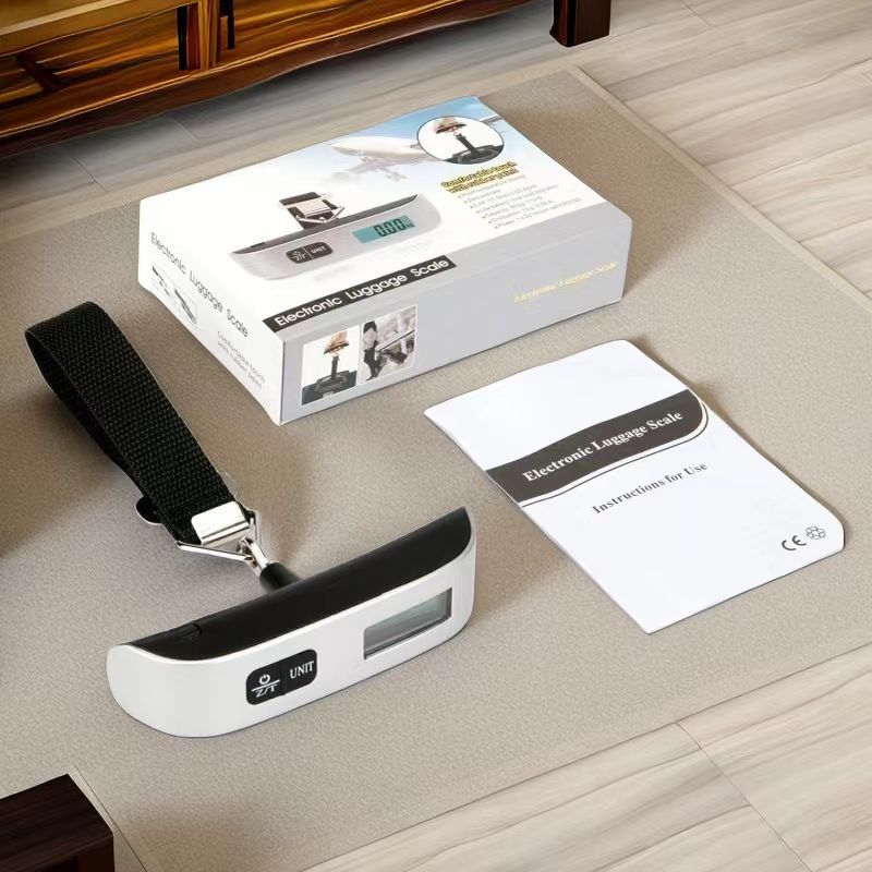 Cross-border handheld scale hook electronic scale 50KG portable luggage scale household handheld weighing scale thick handle handheld scale