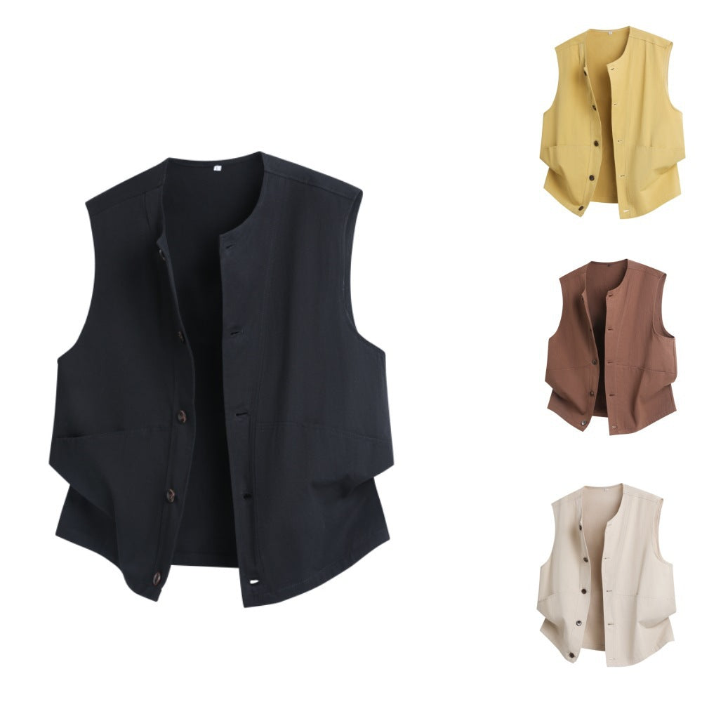 2026 cross-border new arrival men's frock vest coat casual vest sleeveless waistcoat vest fashion men's coat