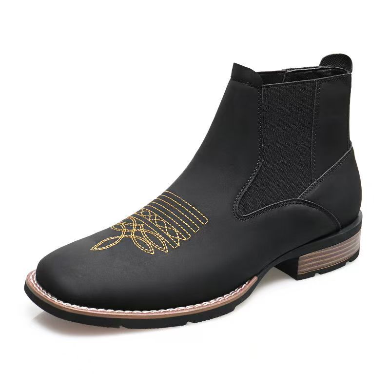 2025 new cross-border foreign trade Men's Boots unique embroidered Chelsea Boots Men's Boots