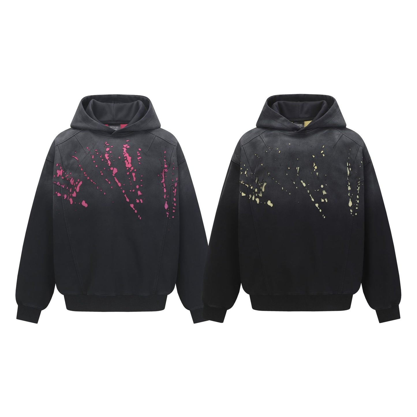 Jiayiku men's clothing 2026 spring and summer waste soil wind washed dirty dyed personality destruction sweater men's and women's American street hoodie