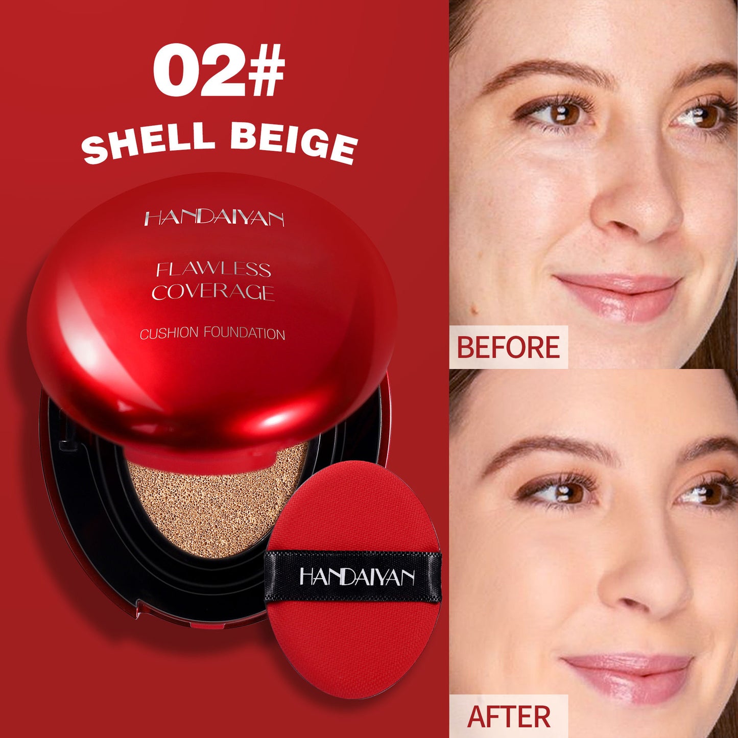Shop Handaiyan 5-Color Oval Cushion Liquid Foundation at USAve Merchandise. Clear natural concealer repair. Free shipping over $50!