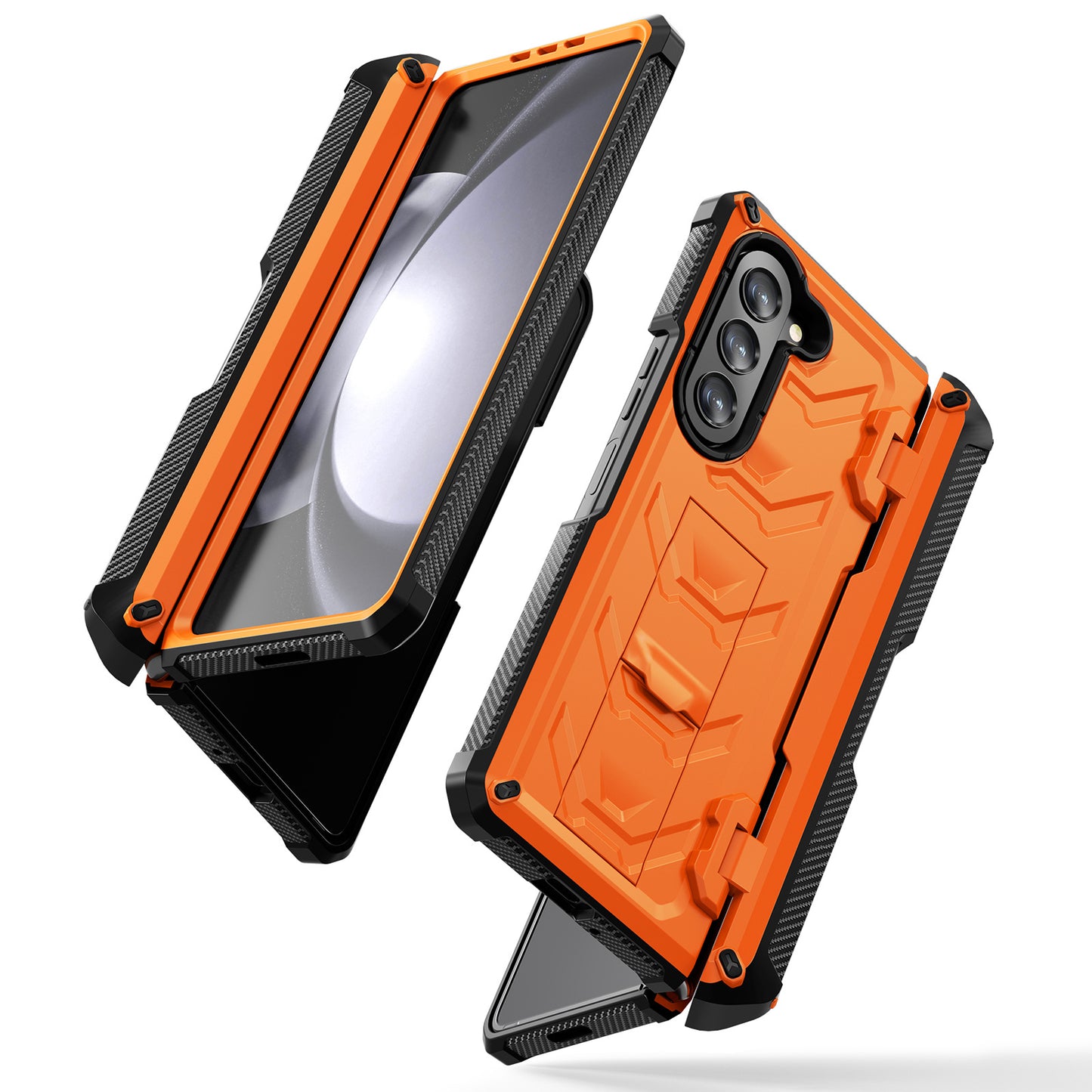 Cross-border applicable Samsung zfol5 bracket mobile phone case 2-in-1 with Pen slot fol4 drop-resistant phone case cross-border