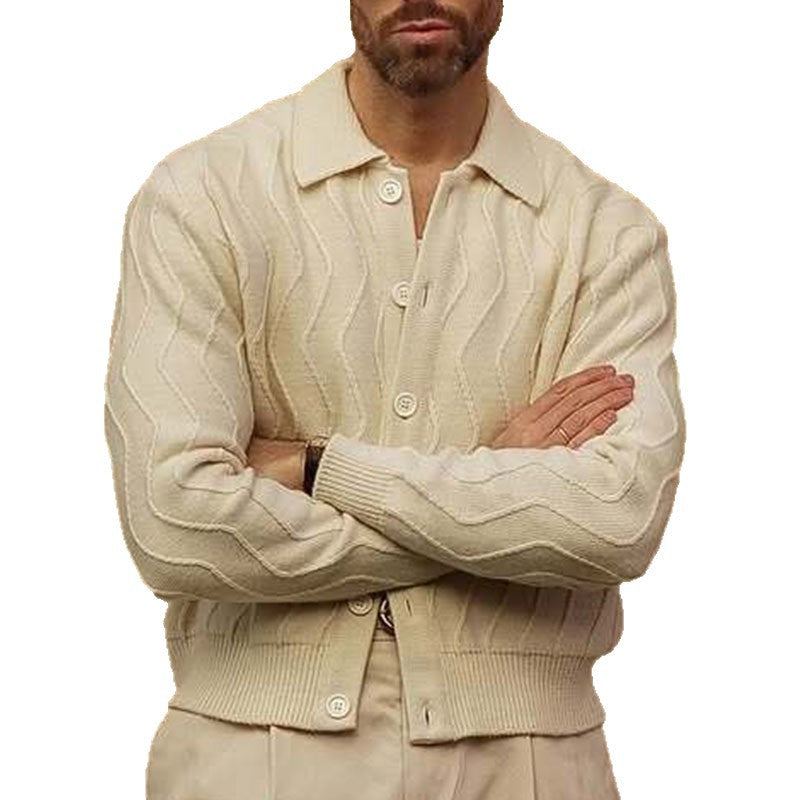 2026 new cross-border European and American knitted sweater coat men's clothing Amazon hot sale vintage zipper men's tops wholesale
