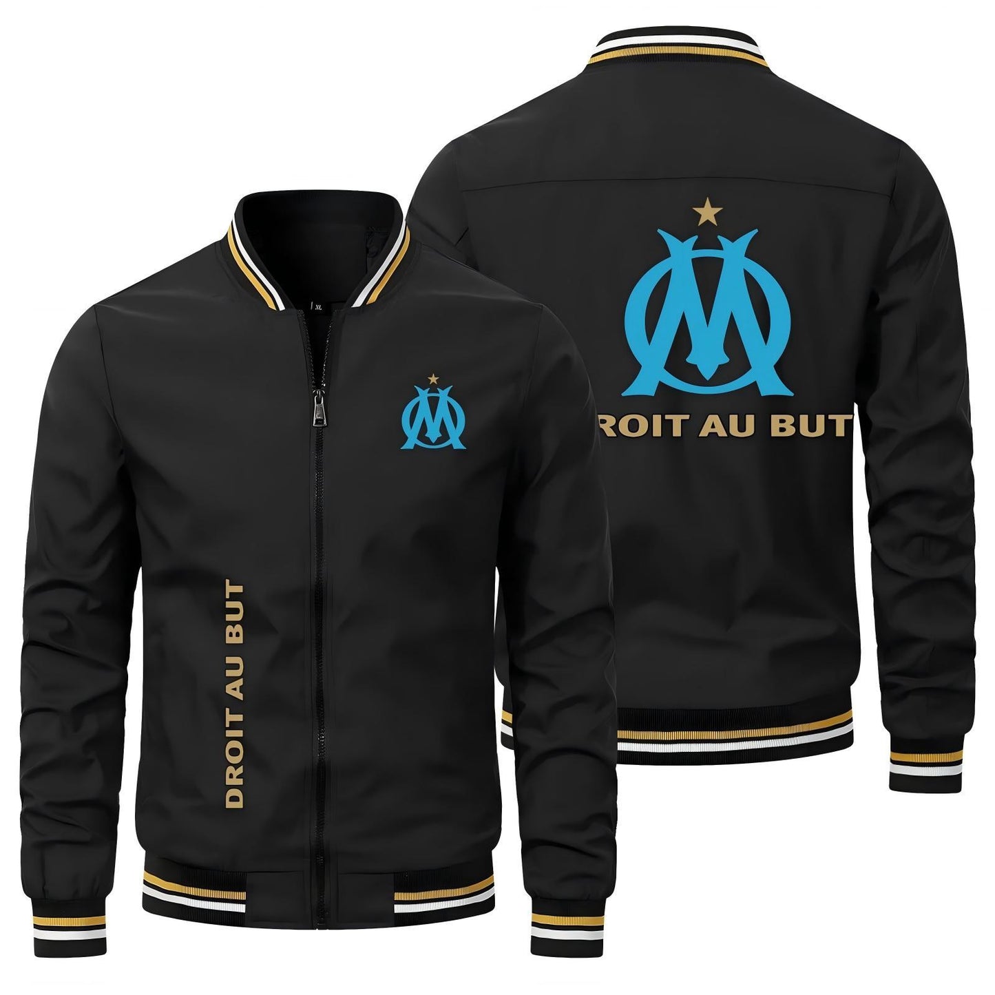 2026 spring foreign trade thin cross-border wish casual car logo jacket coat men's clothing thin section zipper white jacket