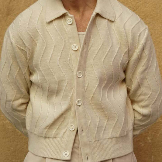 2026 new cross-border European and American knitted sweater coat men's clothing Amazon hot sale vintage zipper men's tops wholesale