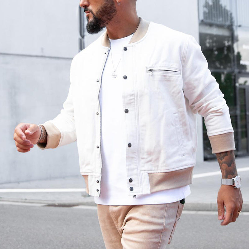 Cross-border European and American style men's clothing jacket 2026 New Amazon hot sale men's casual tops wholesale foreign trade