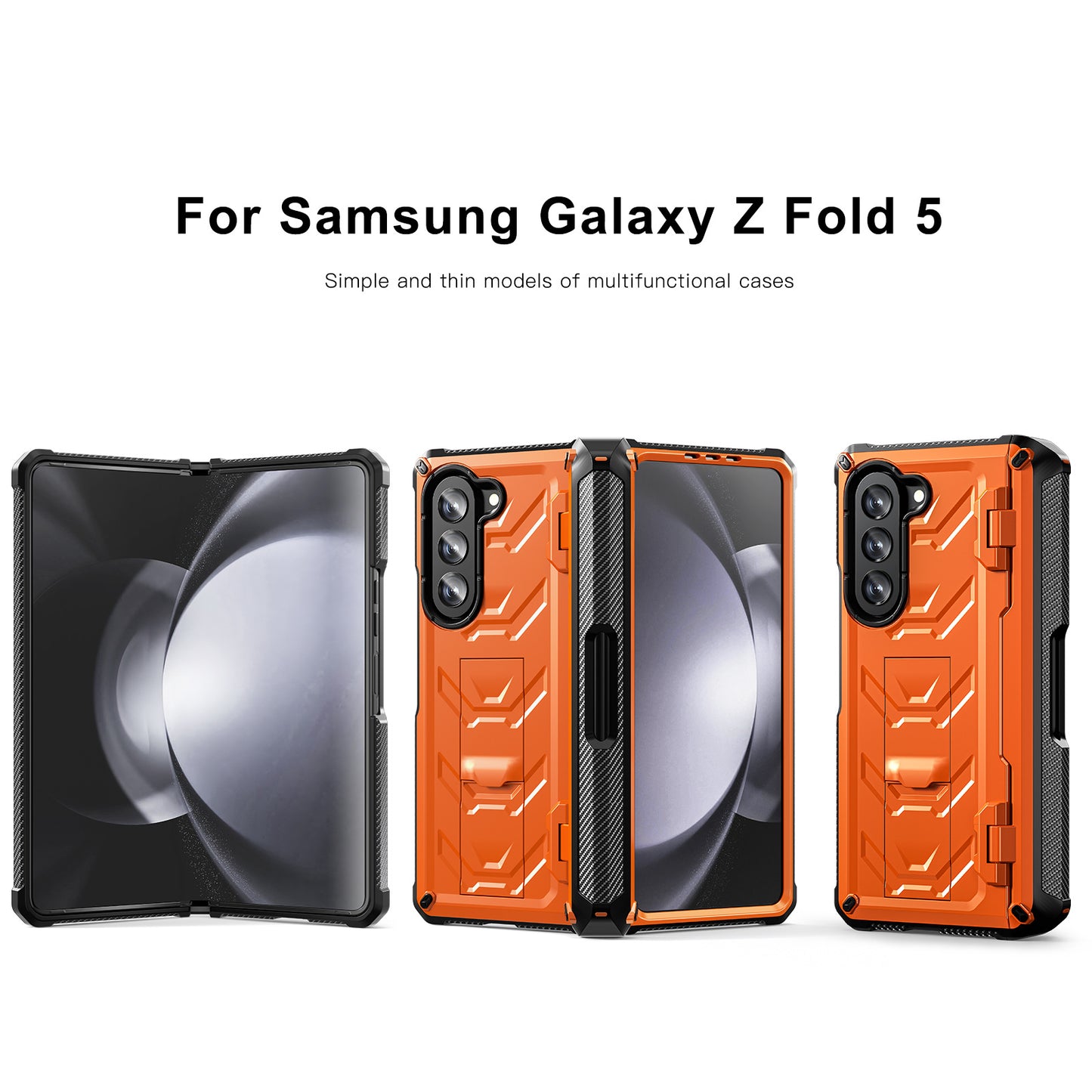 Cross-border applicable Samsung zfol5 bracket mobile phone case 2-in-1 with Pen slot fol4 drop-resistant phone case cross-border
