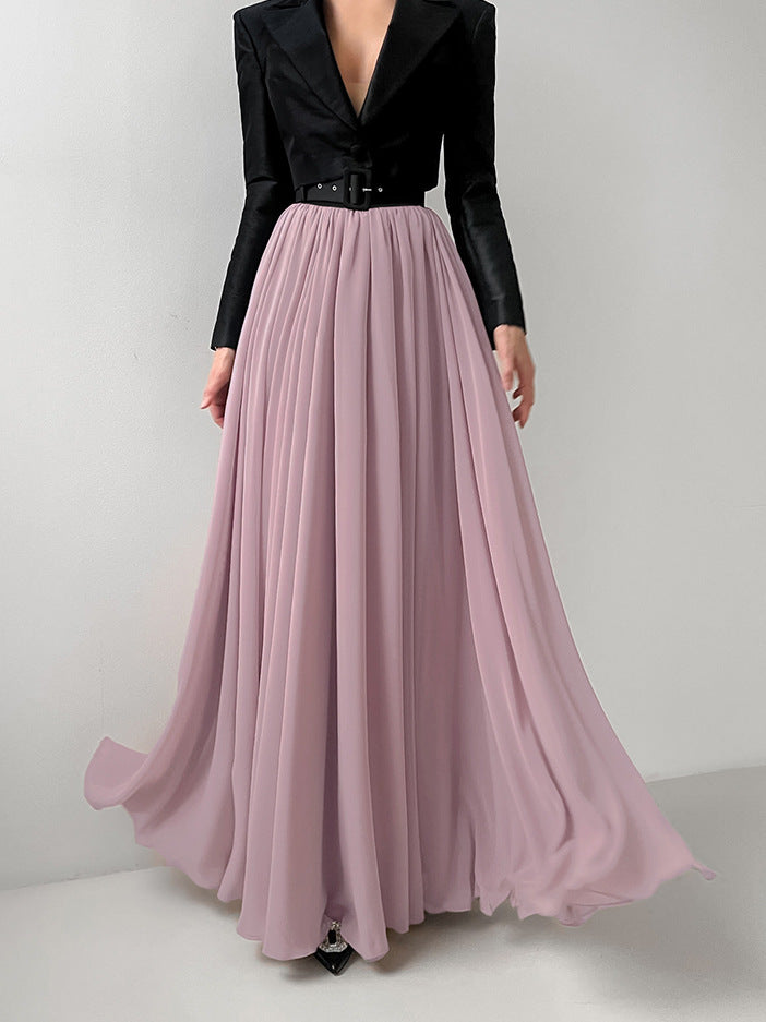 Princess style contrast color elegant evening dress for women 2026 spring/summer cross-border new arrival elegant slim strap tube top dress