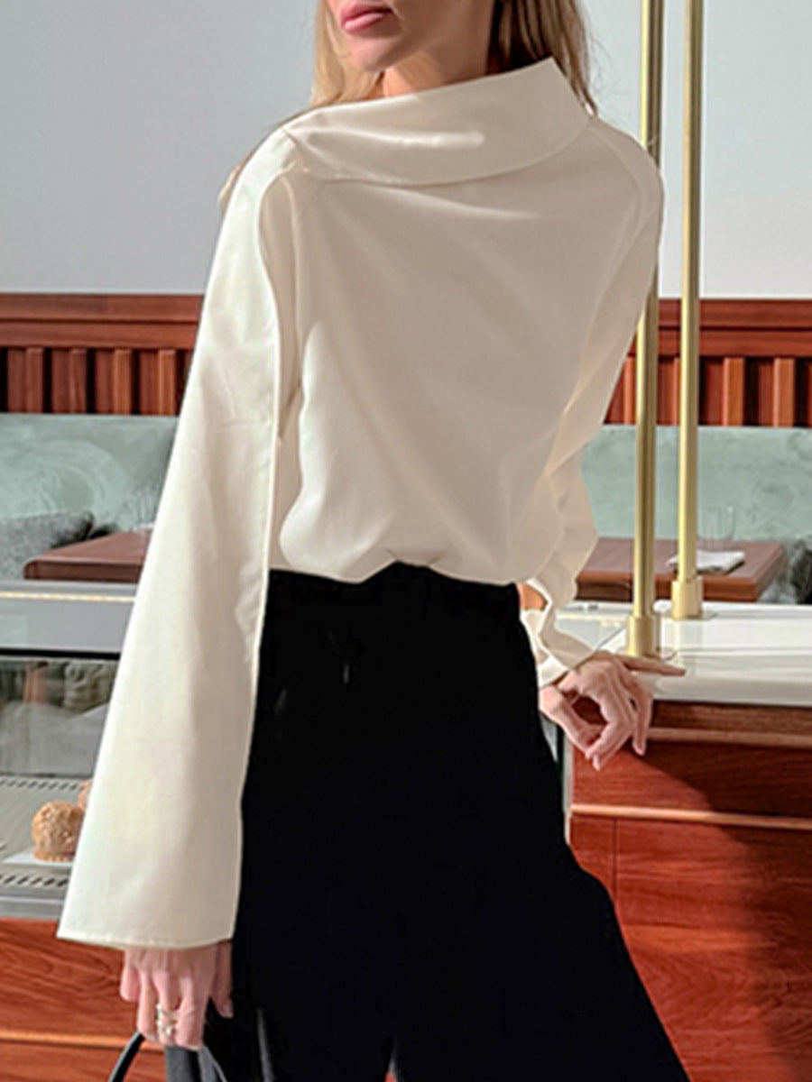 French elegant halter tie-neck top women's 2026 spring cross-border fashion inner match pullover women's shirt women's clothing
