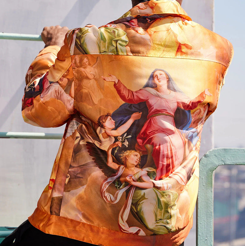 Cross-border European and American men's printed jacket 2026 Spring and Autumn New Amazon hot sale men's jacket wholesale
