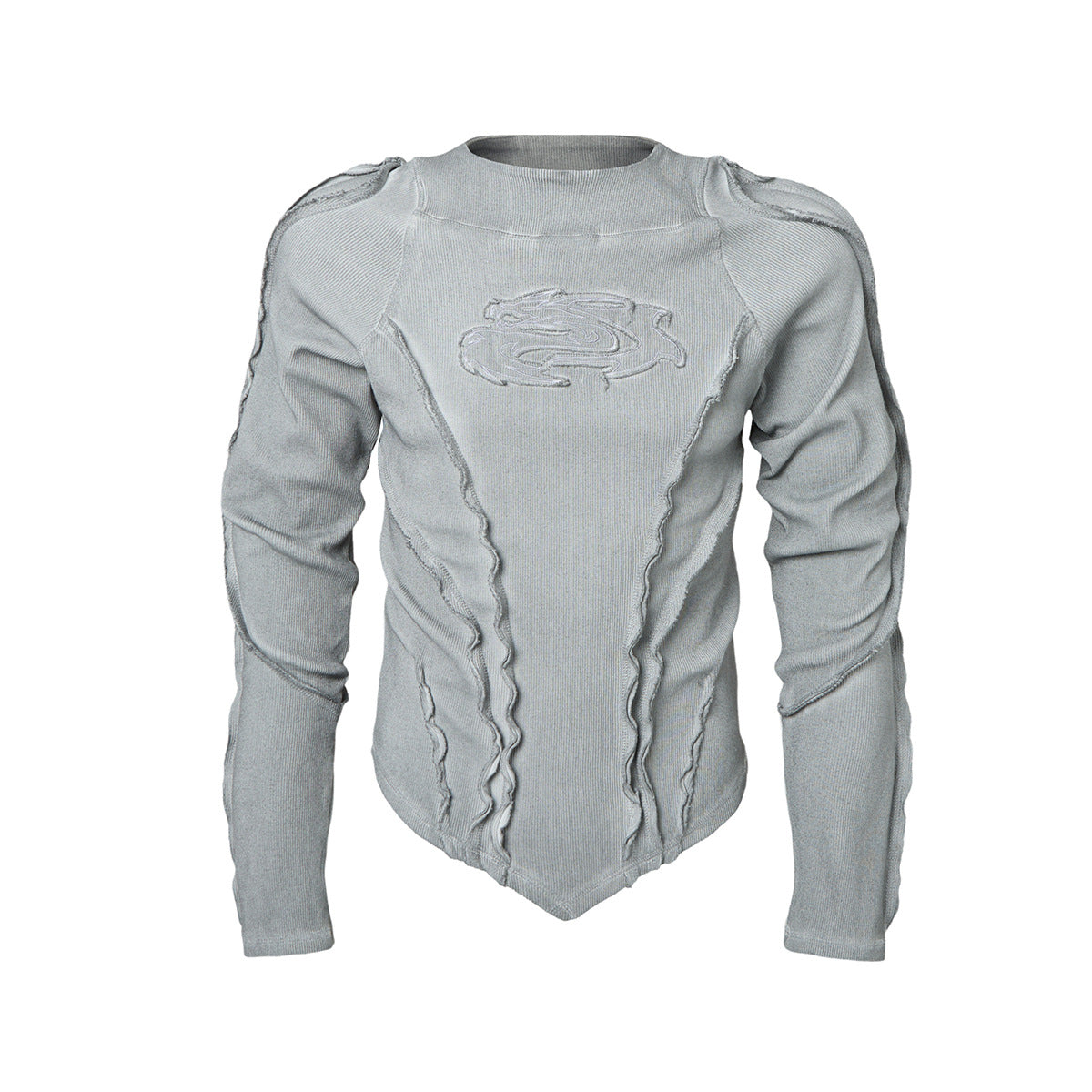 Jiayiku men's clothing 2026 new American special-shaped machine car style retro washed distressed Sports Machine personality sweater