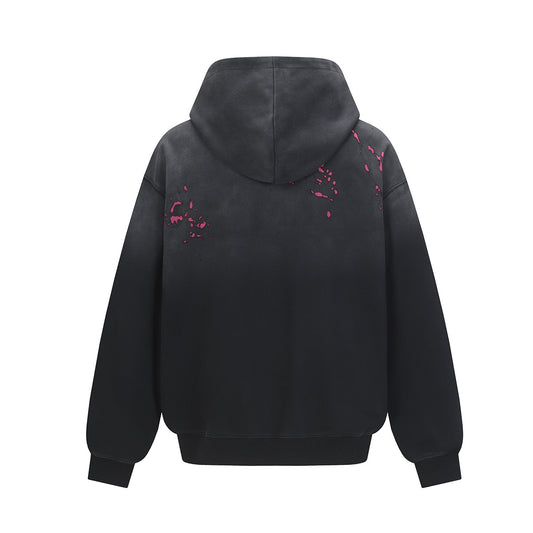 Jiayiku men's clothing 2026 spring and summer waste soil wind washed dirty dyed personality destruction sweater men's and women's American street hoodie