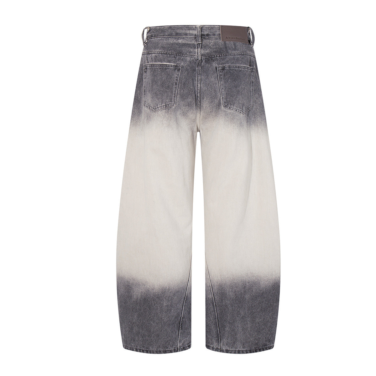 Jiayiku men's clothing 2026 new American high street RO style washed gradient jeans personality machete wide leg pants