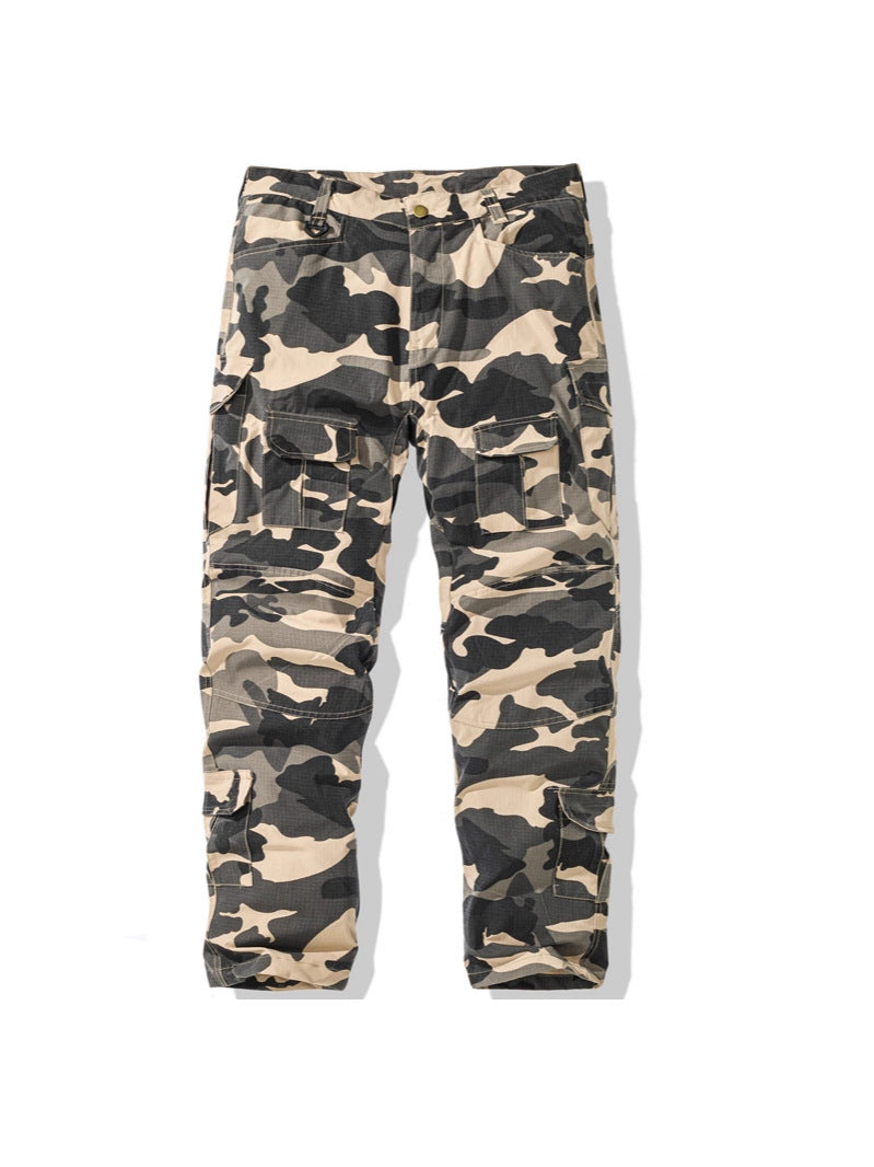 Cross-border 2026 spring new men's overalls loose casual straight-leg American fashion brand pants multi-pocket trousers for men