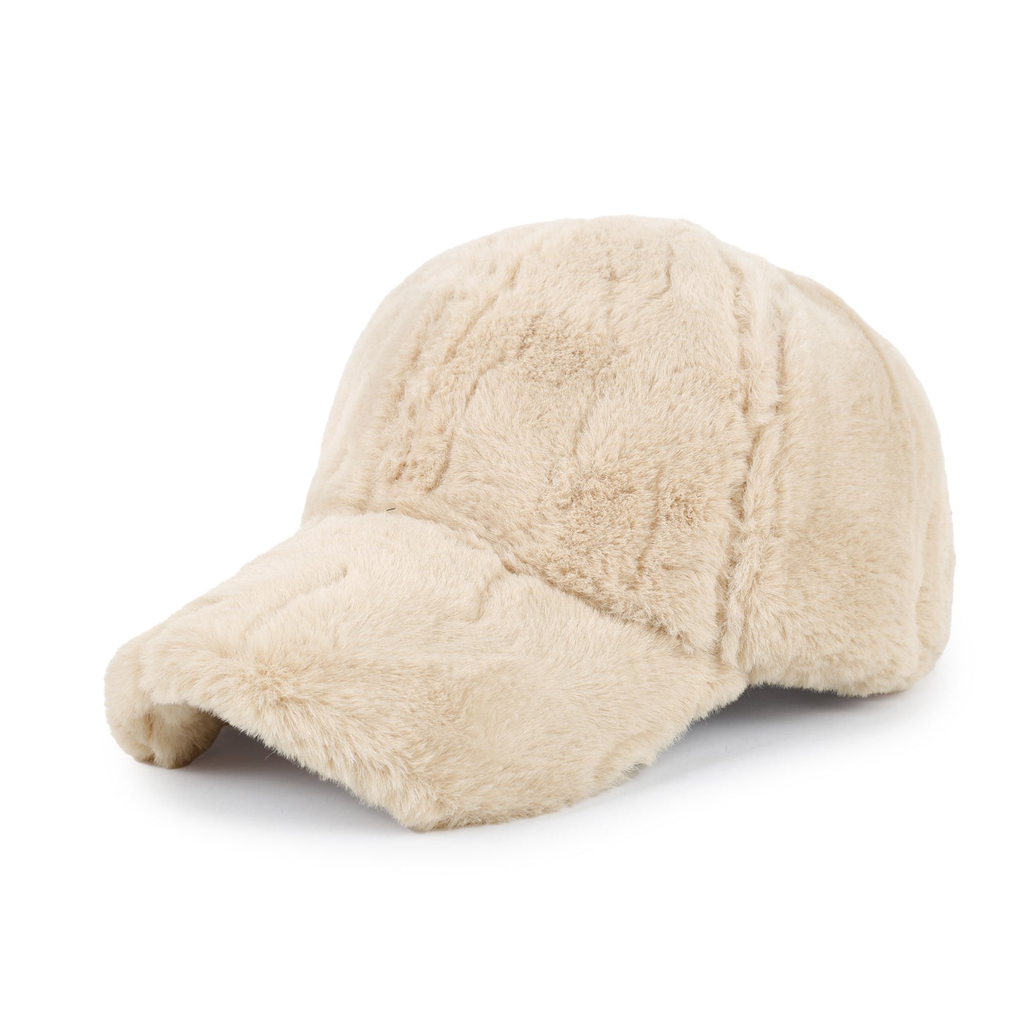 Autumn and Winter new plush hat women's warm Korean casual peaked cap good-looking plush baseball cap