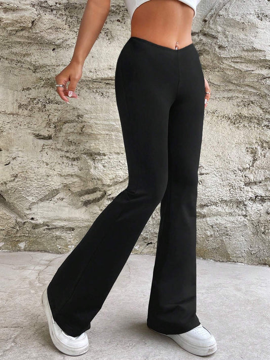Amazon Europe and America cross border 2026 casual sports pants female summer new V-shaped waist slimming bootcut pants trousers