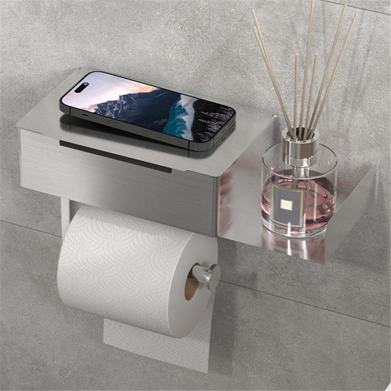 Cross-border bathroom tissue holder 304 stainless steel punch-free toilet paper holder toilet tissue box roll stand wet tissue box