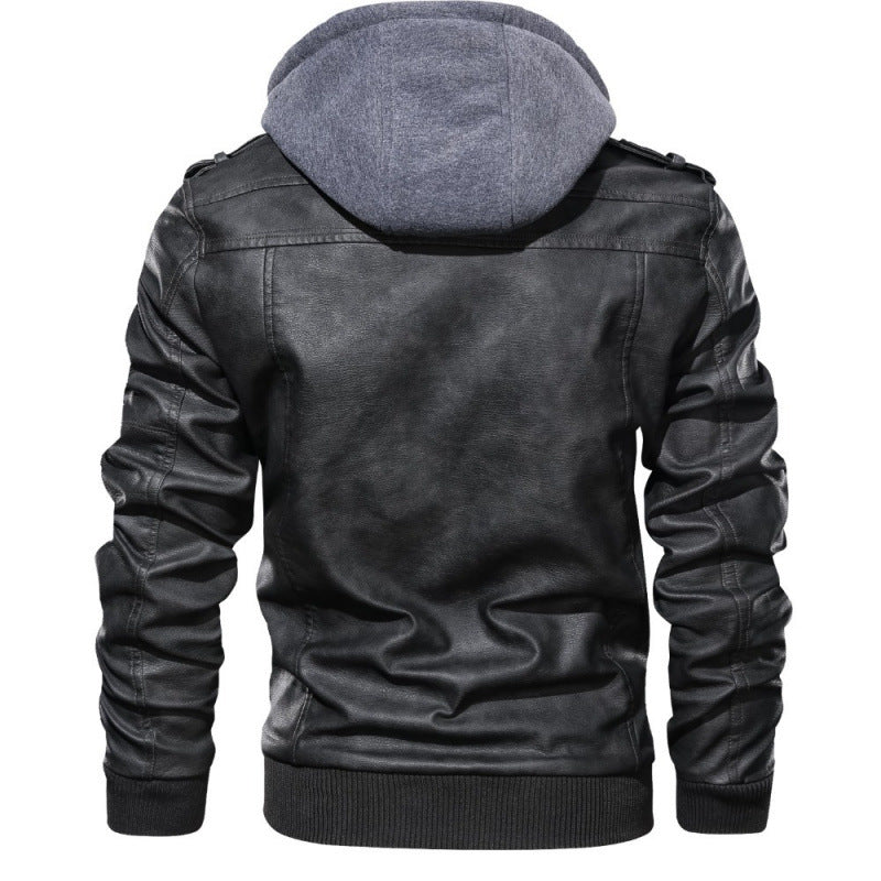 2026 spring cross-border fashion motorcycle men's leather jacket wish Amazon slim jacket men's leather coat coat for men