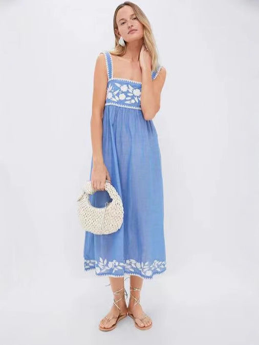 Spot goods 2026 Europe and America cross border TAOP & ZA summer new women's back bowknot decoration fashion midi skirt dress