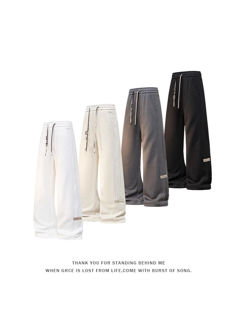 Cross-border 2026 spring new men's sports pants loose casual fashion large size labeling men's sweatpants pants fashion