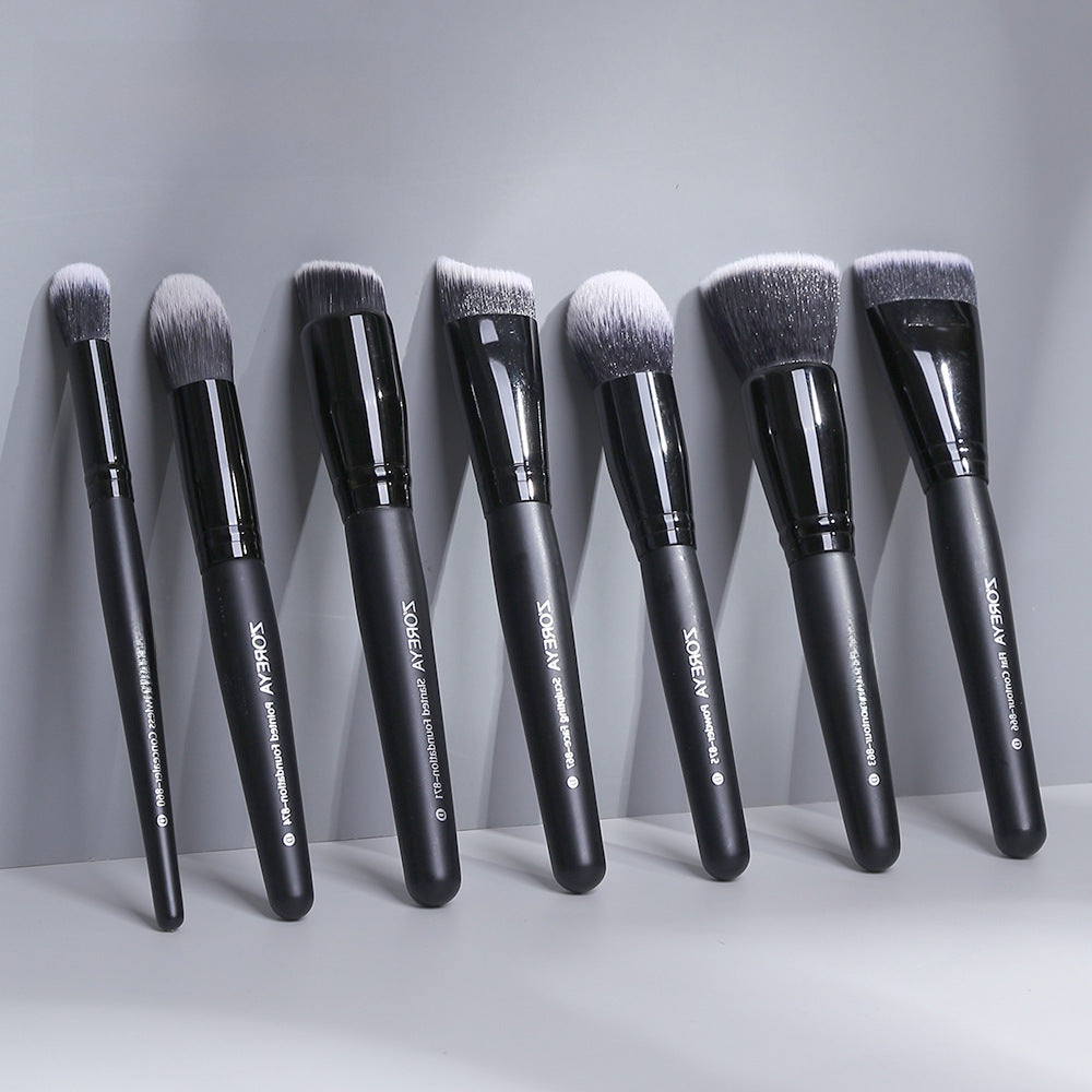 Z'oreya cross-border beauty tools black makeup brush single blush brush shaped powder foundation brush powder brush wholesale