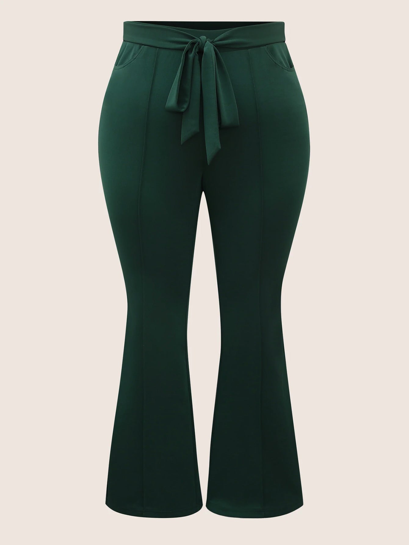 2026 autumn and winter New Amazon foreign trade large size women's clothing all-match commute style casual pants elastic waist flared pants