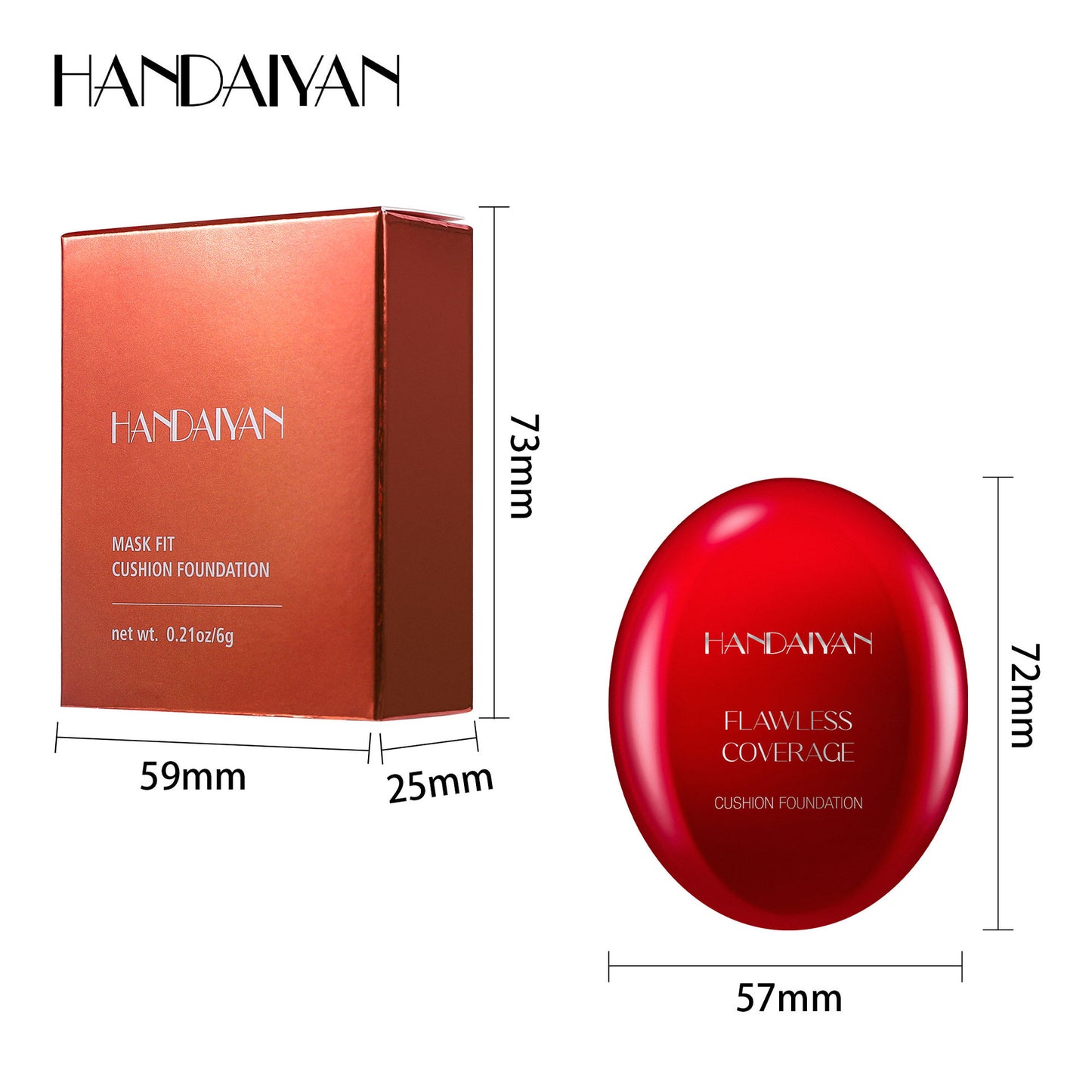 Shop Handaiyan 5-Color Oval Cushion Liquid Foundation at USAve Merchandise. Clear natural concealer repair. Free shipping over $50!