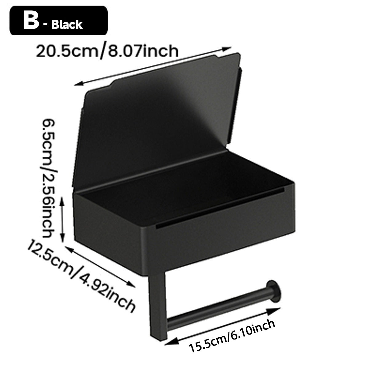 Cross-border bathroom tissue holder 304 stainless steel punch-free toilet paper holder toilet tissue box roll stand wet tissue box