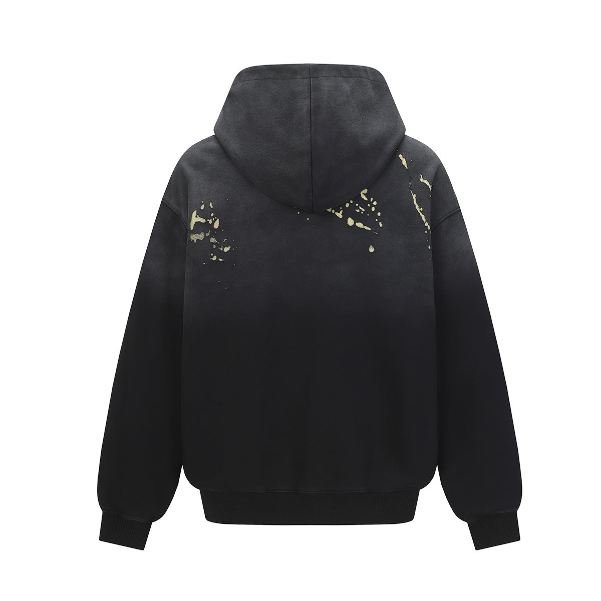 Jiayiku men's clothing 2026 spring and summer waste soil wind washed dirty dyed personality destruction sweater men's and women's American street hoodie