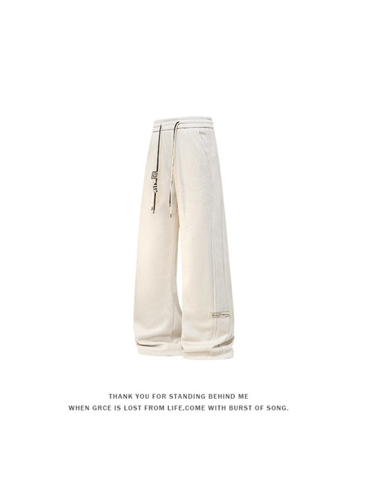 Cross-border 2026 spring new men's sports pants loose casual fashion large size labeling men's sweatpants pants fashion