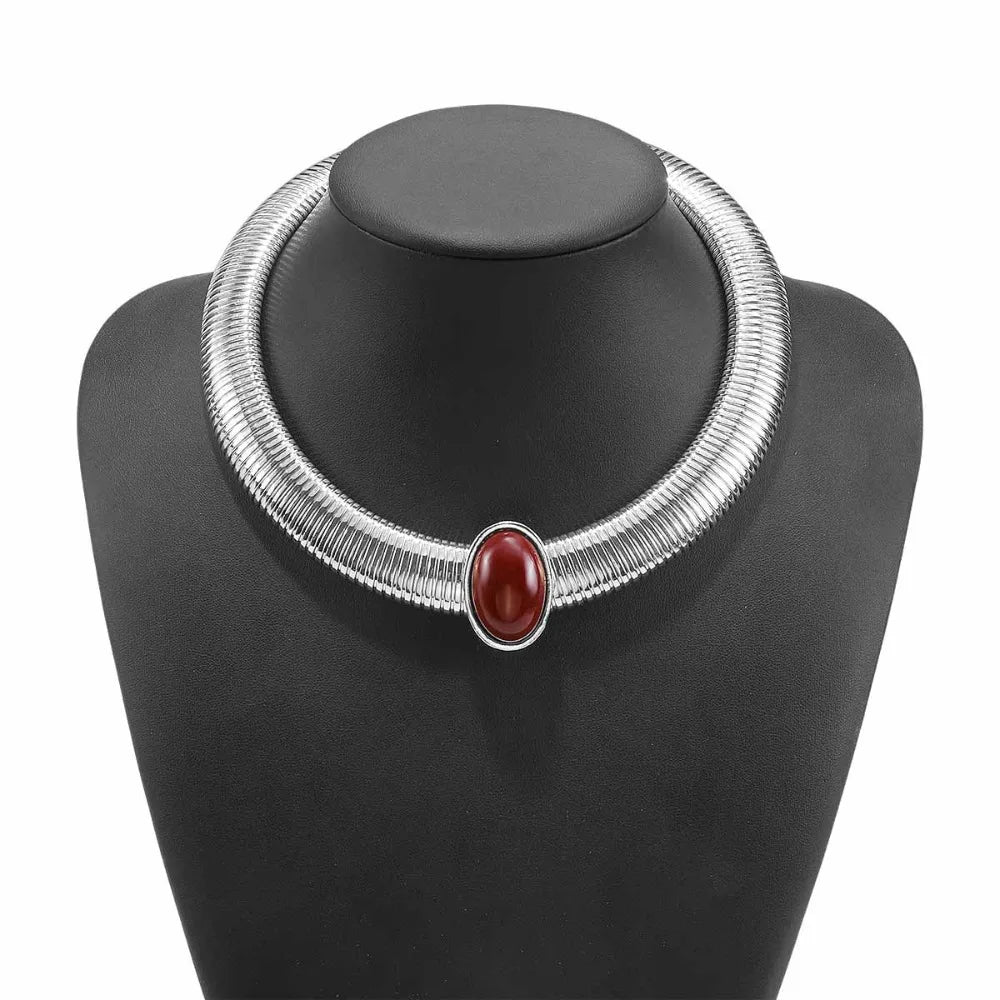 Metal Chain Chunky Choker Necklace – Gold Vintage Styles
