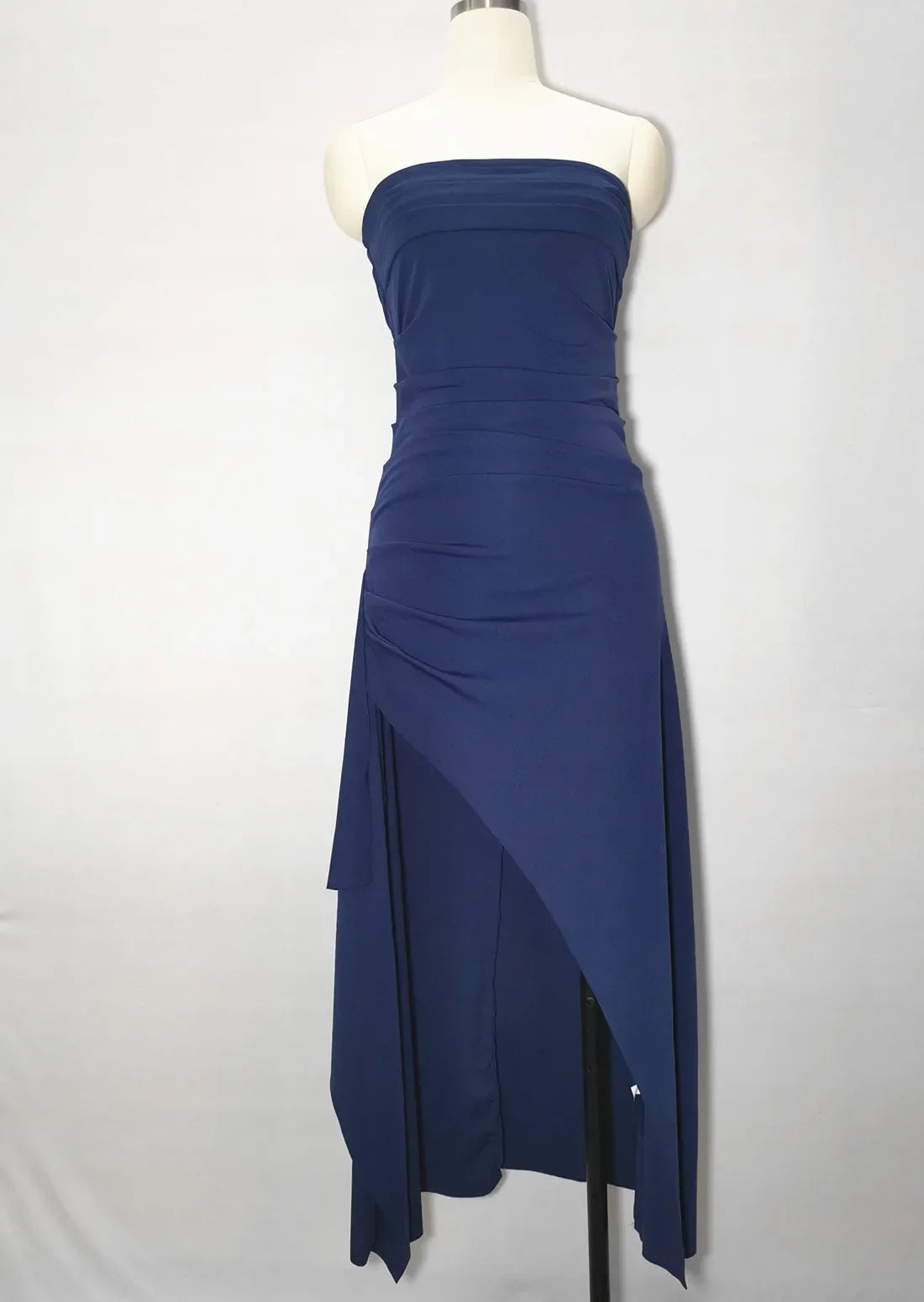 Strapless Backless High Split Maxi Dress For Women Black Off-shoulder Sleeveless Bodycon Club Party Long Dress Clothes