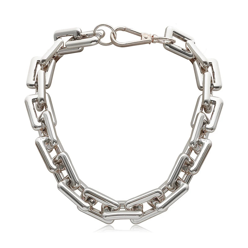 Punk Hip Hop Choker Chunky Chain Necklace Statement Fashion Charm Jewelry