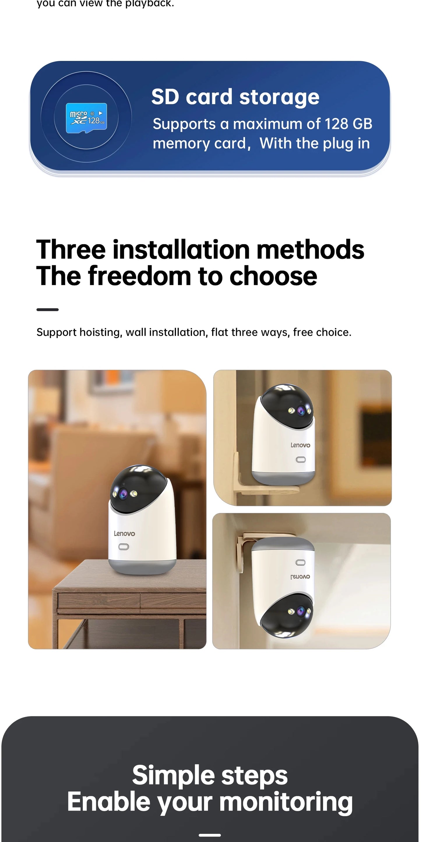 Lenovo 3MP 5G WiFi Smart Mini PTZ IP Camera Indoor Home Wireless Auto Tracking CCTV Surveillance Camera Security Baby Monitor