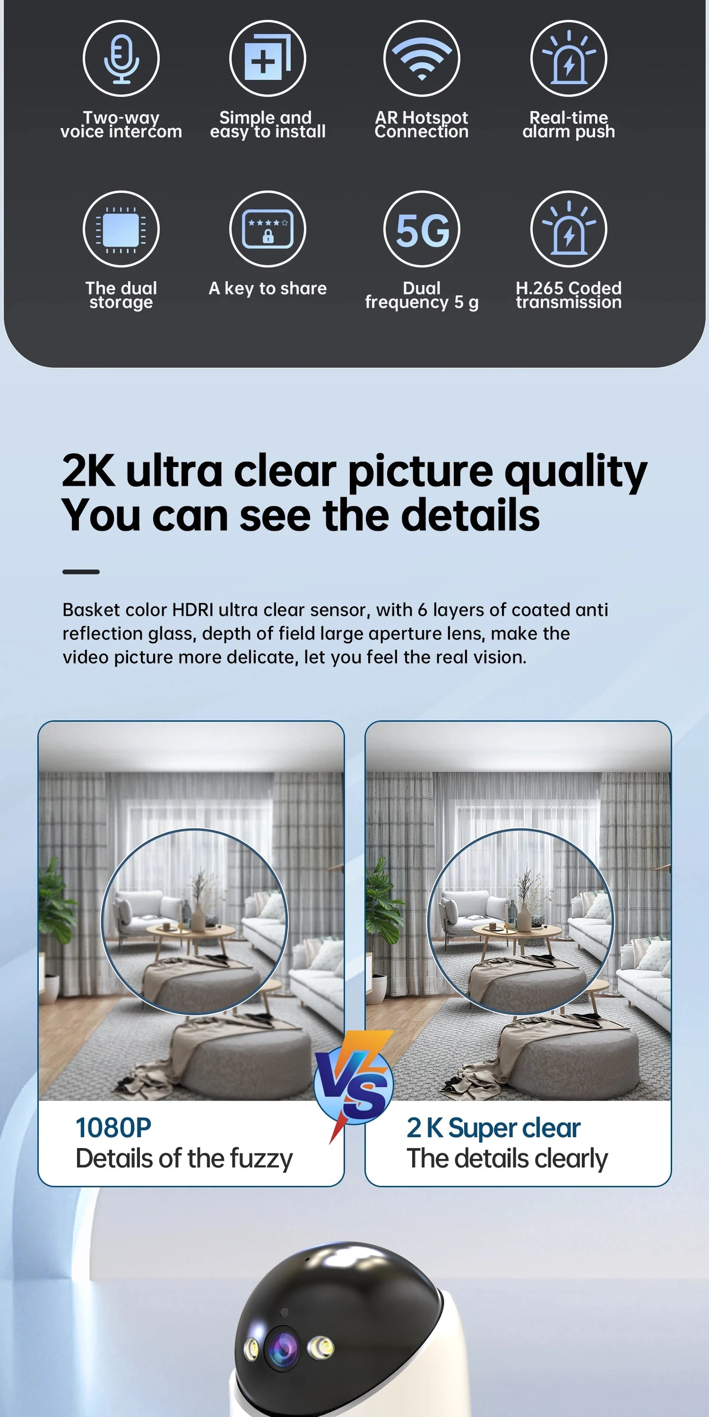 Lenovo 3MP 5G WiFi Smart Mini PTZ IP Camera Indoor Home Wireless Auto Tracking CCTV Surveillance Camera Security Baby Monitor