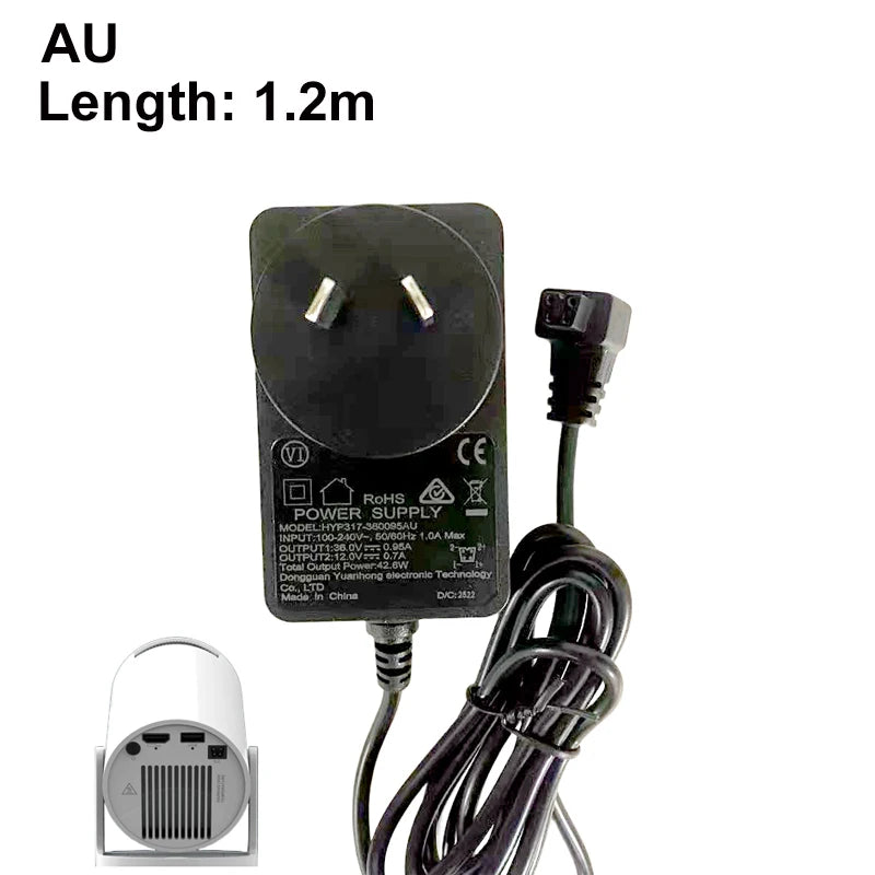 DITONG HY300pro+ projector 1.2/3m Original extended power adapter DC cable extension Suitable for Magcubic HY300 Pro+ Projector