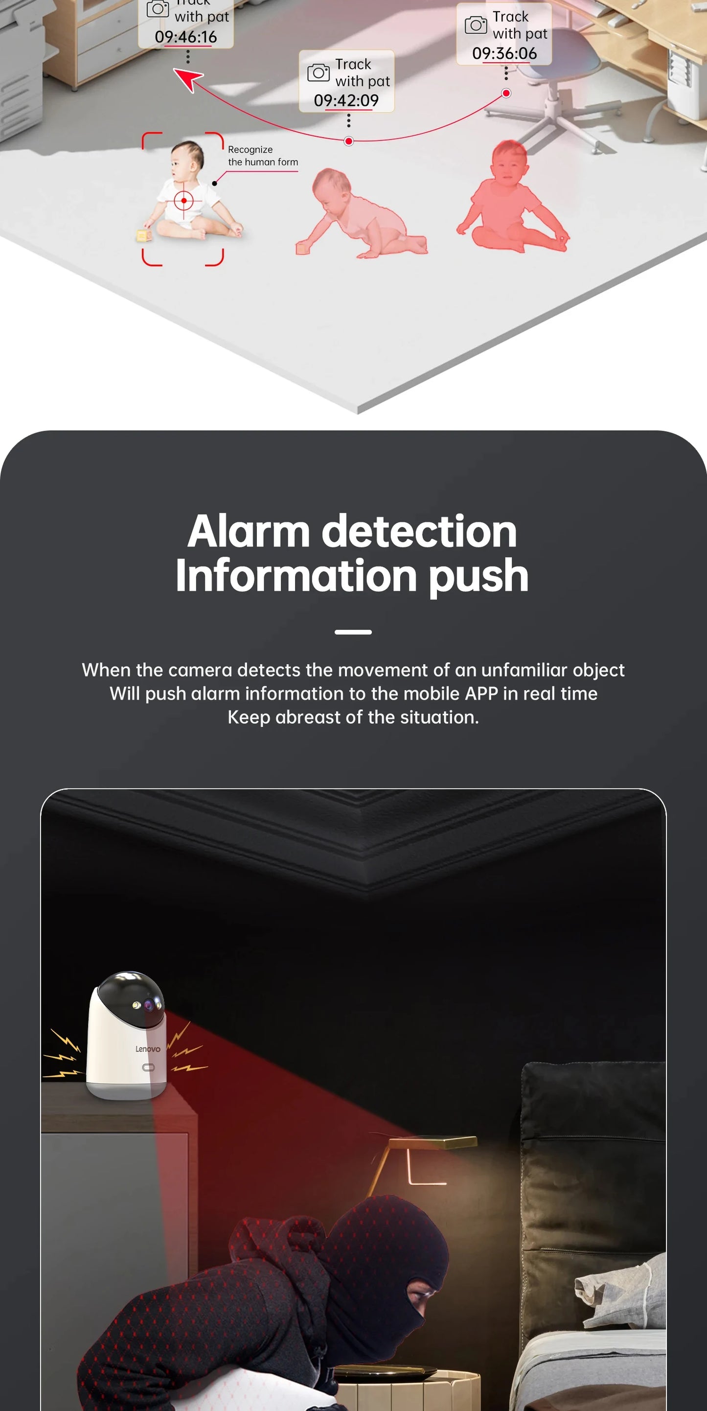 Lenovo 3MP 5G WiFi Smart Mini PTZ IP Camera Indoor Home Wireless Auto Tracking CCTV Surveillance Camera Security Baby Monitor