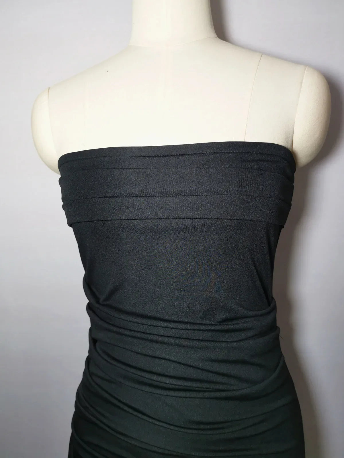 Strapless Backless High Split Maxi Dress For Women Black Off-shoulder Sleeveless Bodycon Club Party Long Dress Clothes