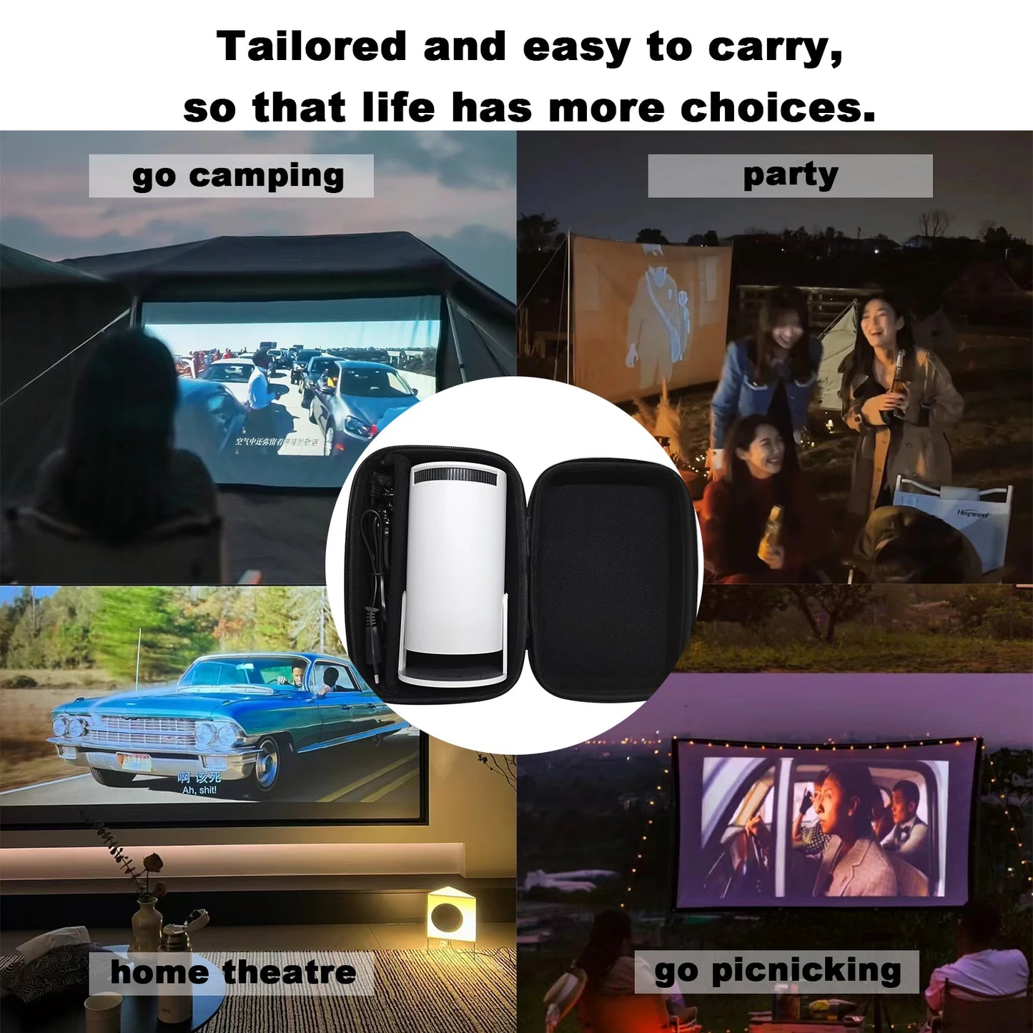 Projector Accessories Storage Box Protective Case For Original HY300 PRO HY320mini Projector Portable X8 X8III Case Shell